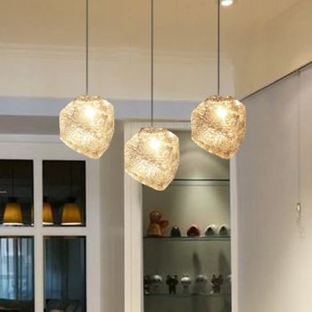 15 cm LED Pendant Light Single DesignElegant Ice Cube Glass Mini Nordic Style 220-240V