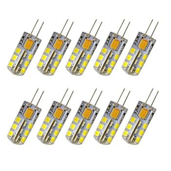 10pcs High Brightness G4 3W 24 SMD 2835 260 LM Warm White / Cool White T Decorative Corn Bulbs AC/DC 12 V