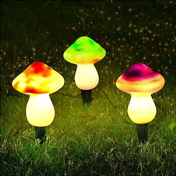Outdoor Mushroom Solar Garden Lights  Waterproof Garden Light 3LED Holiday Patio Decoration Lawn Courtyard Street Landscape Decoration Light