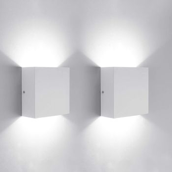 2-Pack Modern Wall Light LED White Black Wall Lamp Dimming Bicolor LED Wall Lamp for Corridor Decoration Living Room Bedroom AC 85-265V