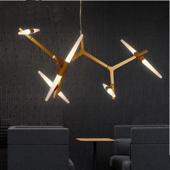 10-Light 100 cm Chandelier Metal Glass Sputnik Electroplated 110-120V 220-240V