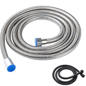 Stainless Steel Flexible Shower Hose Long Bathroom Shower Water Hose Extension Plumbing Pipe Pulling Tube Bathroom Accessories G1/2 Bathroom Accessories