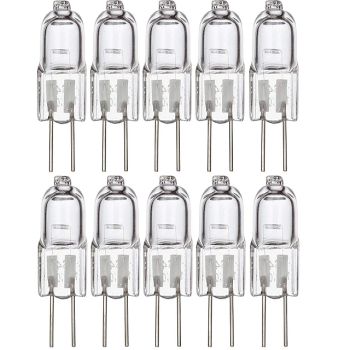 10pcs 20W Halogen Bi-pin Light Bulb 20pcs 240lm G4 Warm White 12V for Under Cabinet Puck Light Chandeliers Track Lighting