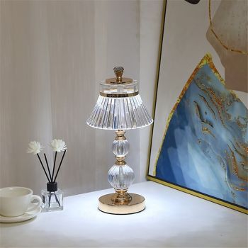 USB Rechargeable Crystal Pineapple Desk Lamp - Touch Control Table Night Light 1pc