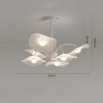 Lotus Leaf Design Acrylic Chandelier Modern Branch Chandelier Flower Pendant Lights Restaurant Hotel Lobby Villa Designer Lamps 220-240V