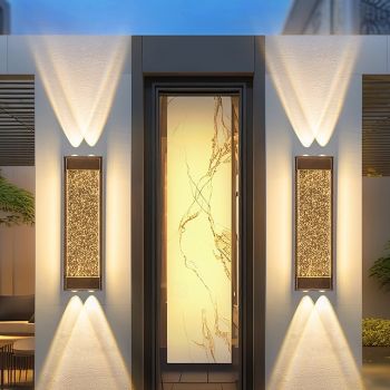 Outdoor Wall Lamp 40/60cm Modern and Simple Outdoor Waterproof Stainless Steel Acrylic 1PCS LED Hanging Wall Lamp, Suitable for Communities, Villas, Courtyards, Hotels, Gardens Wall Sconce