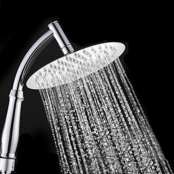 8 Inch Rotate 360 Degree Bathroom Rainfall Shower Head ABS Chrome Water Saving Shower Extension Arm Hand Held Shower Head Unbeatable Price