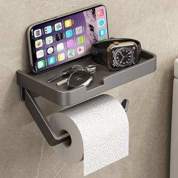 Toilet Tissue Holder Punch Free Toilet Roll Paper Storage Rack Tissue Box Toilet Toilet Paper Holder Toilet Paper HolderBath Hardware