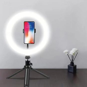 10" 26cm Fill Light with Tripod Live Broadcast Ring Light 10 Bightness Level for Selfie Photography and Beauty