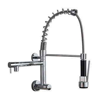 Kitchen Faucet Sink Pull Out Only Cold Water, 360 Swivel Spout Wall Mounted Brass Pull Down Kitchen Vessel Taps Chrome Pull Down Kitchen Faucets