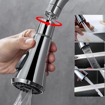 3 Functions Spray Head 360 Swivel Faucet Spayer Head G1/2 Water-saving Sink Aerator for Kitchen Faucet Replacement Spray Head Bathroom Accessories