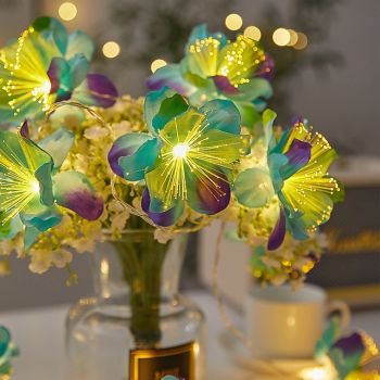 LED Flower Lights LED Fairy Light String 2m 10LEDs Battery Powered for Christmas Thanksgiving Valentine's Day Summer Garden Balcony Party Decoration