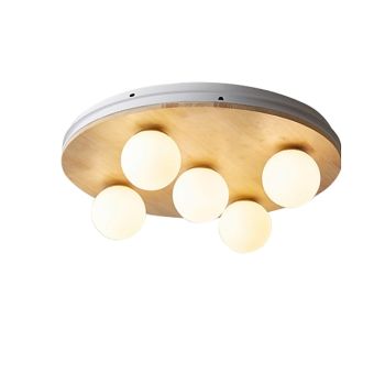 LED Ceiling Light Modern Nordic Globe Design 50 cm Flush Mount Lights Wood Painted Finishes Modern Nordic Style 220-240V 110-120V