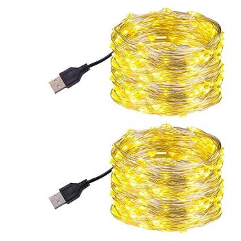 Elegant Wedding Reception Party Christmas Décor LED String Lights 4pcs 2pcs 1pc Copper Silver Wire Garland Light 5M 10M 20M USB Waterproof Fairy Lights For Christmas Wedding Party Decoration