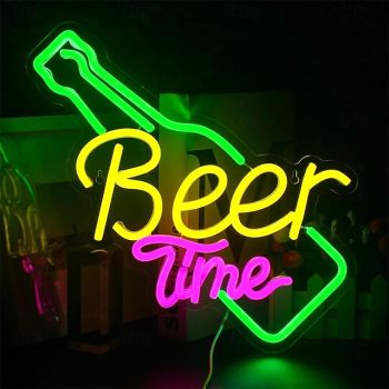 Oktoberfest Beer Time Led Neon Sign Light Shop Bar Restaurant Hotel Decorative Light Neon Bedroom Wall Kitchen Personalized Decor Night Light USB  1PC