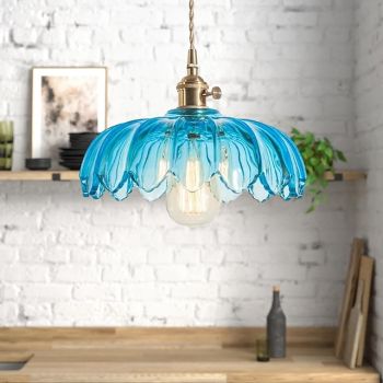 LED Pendant Light Modern Bedside Light Metal Glass Dining Room Bar Metal Electroplated Cord Adjustable 110-240V