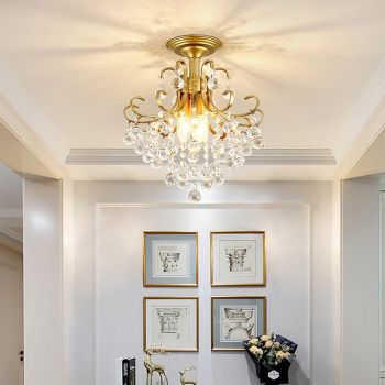 33 cm Unique Design Ceiling Light LED Crystal Classic Chandeliers Painted Finishes Vintage Country 220-240V