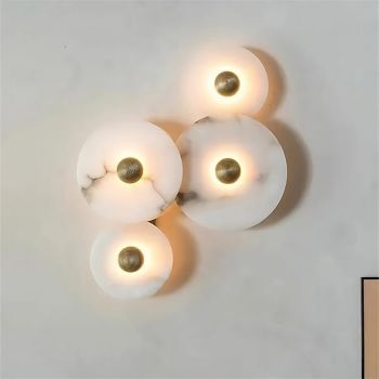 LED Wall Sconce Lamp Marble 15/20/25/30/35cm Circle Design Minimalist Wall Mount Light Lighting Fixture Indoor Lights for Living Room Bedroom 110-240V