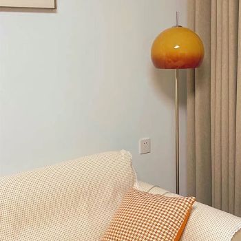Soft Light Mushroom-shaped Floor Lamp,Medieval Creative Standing Lamp Glass Lampshade Living Room Bedroom Vertical Lamp Adornment Decorations 85-265V