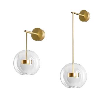 LED Wall Lamp Bedside Light Nordic Bubble Model Room Hotel Bedroom Glass Ball Wall Lamp Bedroom Bedside Wall Lamp