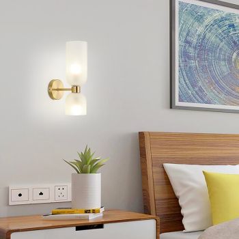 Modern Flush Mount Wall Lights Living LED Room Bedroom Copper Wall Light 220-240V