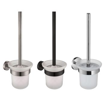 Mirror Polished Silver Toilet Brush Holder Matt Black Rustproof SUS304 Stainless Steel Bathroom Accessories High Quality