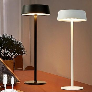 Modern Metal Desk Lamp with USB Charging & Touch Dimming, LED Table Light for Bars Living Rooms Coffee Shops 1PC