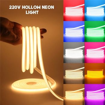 1m 2 m 5m COB LED Strip 288 LEDs/m 220V EU Plug RA90 Neon Sign Tape White Natural Pink Red For Kitchen Lighting
