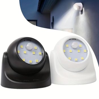 LED Motion Sensor Light , Battery Powered Motion Sensor Lights Wireless 9 LED Motion Spotlight Indoor And Outdoor, Garden Motion Sensor Security LED Light Lamp