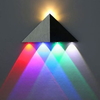 Lightinthebox LED Wall Light Modern 5W Triangle LED Wall Sconce Light Fixture Indoor Hallway Up Down Wall Lamp for Theater Studio Restaurant Hotel Multi-colored