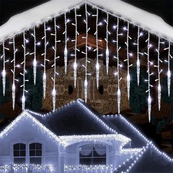 Christmas Light Led Curtain Icicle Fairy String Lights 3.5M 96Led Flexible Xmas Light For Yard Garden Party Patio Decor Colorful Lighting EU US AU UK Plug