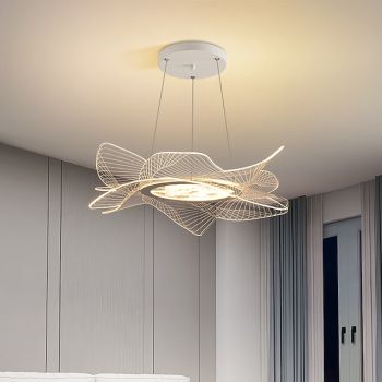 LED Pendant Lights 42/52 cm 3000-6000K 1-Light Lotus Leaf Acrylic Chandelier Lamp Modern Contemporary Style Kitchen Dining Home Bar Light 110-120V 220-240V