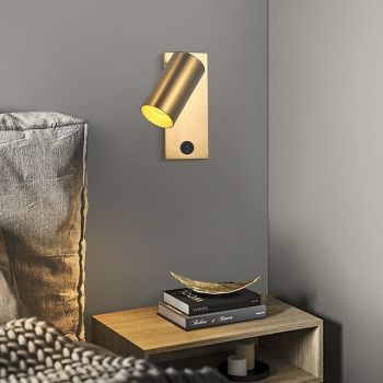 Wall Light Sconce  Adjustable Headboard Engineering Reading Spotlights, Recessed Push Switch Wall Lamps Hotel Bed Side Decorative Wall Sconces Spotlight, E27 Lamp Socket