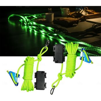 1 Pc Outdoor Camping Rope Lights Luminous Rope – 3M/5M/10M, IP66 Waterproof, Windproof Tent Canopy Rope with 8 Lighting Modes, Durable Design, and AA Waterproof Battery Box