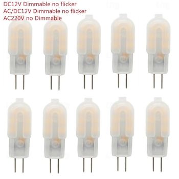 10/20pcs Mini G4 LED Bulb AC DC12V AC 220V 2W Ampoule Led Lamp Corn Lights Replace Halogen Spotlight Chandelier Halogen Lamp