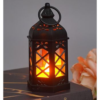 1 PC 12 * 5.5CM Halloween Nordic hexagonal wind light LED electronic candle light indoor and outdoor restaurant party festive atmosphere decoration night light LR44 * 3 battery
