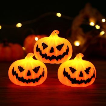 3/6pcs Halloween Decorations LED Pumpkin Lantern Jack O Lantern LED Atmosphere Decor Light Halloween Party Bar Home Ornaments
