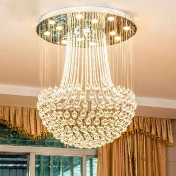 60 cm Crystal Chandelier Ceiling Light Stainless Steel Electroplated Modern 110-120V 220-240V