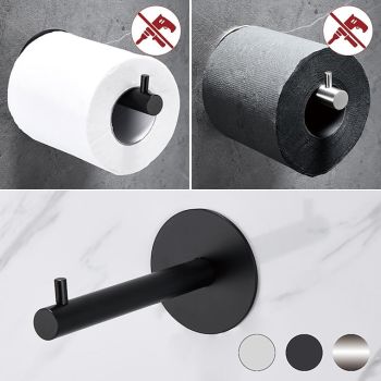 Toilet Paper Holder Round New Design Self-adhesive Stainless Steel Bathroom Roll Paper Shelf Wall Mounted 1pc Bath Hardware