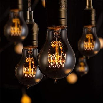 1PC Edison Vintage Incandescent Light Bulb Dimmable A19 40W E27 Decorative Bulbs for Wall Sconces Ceiling Light 220-240V
