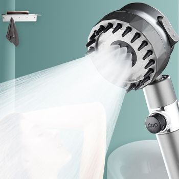 High Pressure 3-Mode Message Shower Head With Stop Button Handheld Water Saving Spray Nozzle Bathroom Accessories Foundation of a Perfect Shower