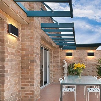 Outdoor Outdoor LED Wall Lamp Waterproof Modern Simple Wall Lamp Courtyard Corridor Living Room Bedroom Bedside Ultra Thin 12W Back Wall Lamp