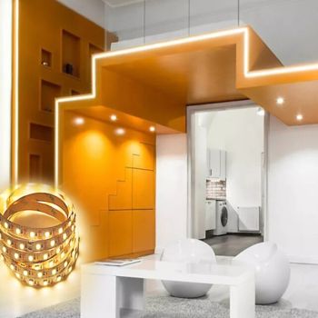 LED Strip Lights 1M Flexible Tiktok Lights 60 LEDs 2835 SMD 8mm Warm White White Cuttable Decorative Self-adhesive AA Batteries Powered Set