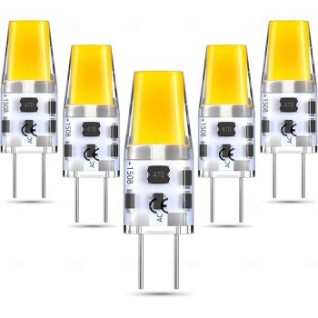 G6.35 Bi-Pin JC Type 4W LED COB Bulb AC/DC 12V for Closet Under Cabinet Ceiling Table Pendant Chandelier Accent Lights