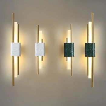 Modern Wall Light LED Marble Wall Sconce for Hotel Staircase Corridor Bedroom Bedside Lamp Living Room Indoor Lighting