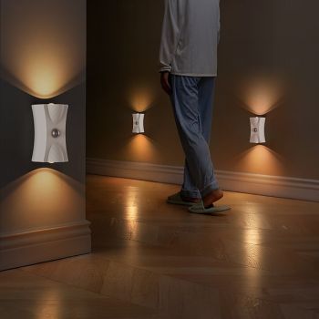 LED Wall Light Motion Sensor USB Rechargeable Wireless Night Light Kitchen Cabinet Corridor Night Lamp for Bedroom Home Staircase Passageway Lighting