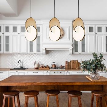 28cm Circle / Round Design Geometric Shapes Pendant Light Stainless Steel Artistic Style Formal Style Vintage Style Artistic Vintage 85-265V