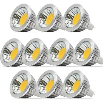 10PCS Dimmable AC/DC12V MR16 LED Bulb - 5W Spot Light Lamp Bulbs,Replacement Bulb Equivalent to 30Watt Halogen,120 Degree Beam Angle