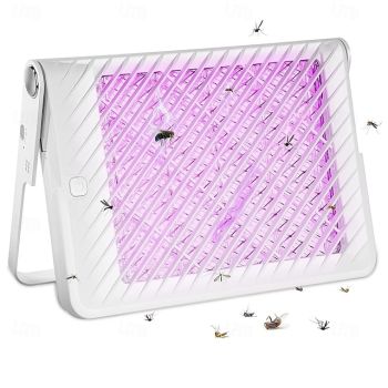 USB Electric Mosquito Killer Lamp Indoor & Outdoor Efficient 365nm Light Trap with Body Temperature Simulation & Co2 Emission - Kid & Pet Safe - Suitable for Home, Office & Garden