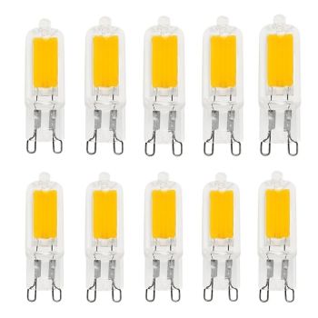 10pcs 2W LED Bi-pin Lights 200 lm G9/ G4 T 1 LED Beads COB Warm White/ White  Dimmable 220-240 V
